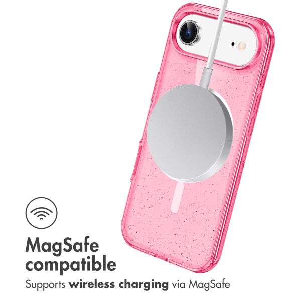 imoshion Coque Pailletée avec MagSafe Apple iPhone Air - Rose
