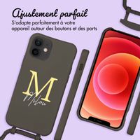 Coque Color MagSafe avec cordon amovible et photo et/ou texte personnalisés Apple iPhone 12 (Pro) - Lettre