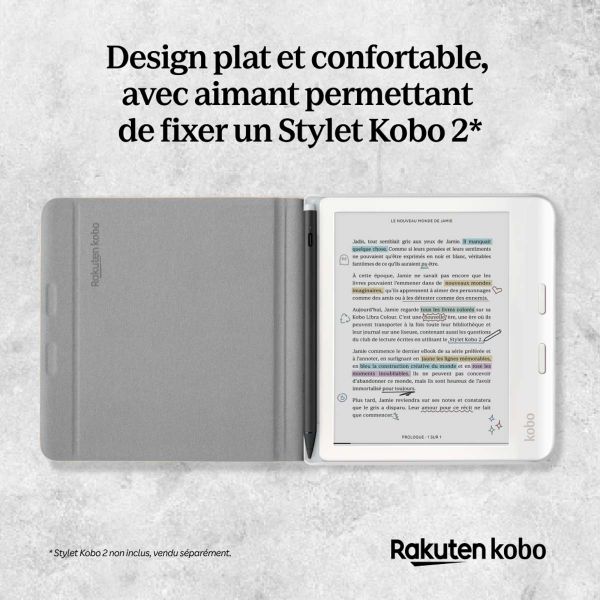 Kobo Étui de liseuse Notebook SleepCover Kobo Libra Colour - Noir