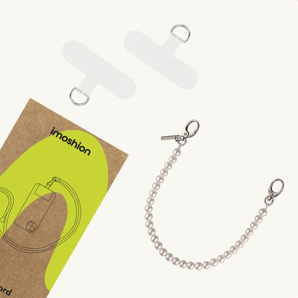 imoshion Cordon de téléphone perlé - Blanc