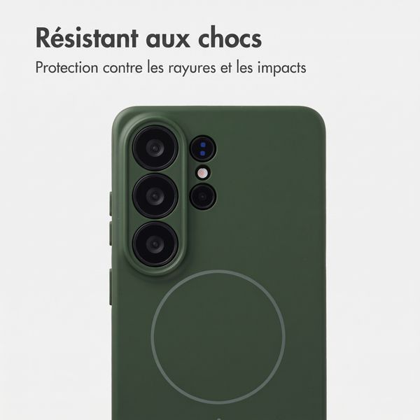 Accezz Coque Grip avec MagSafe Samsung Galaxy S26 Ultra - Vert foncé