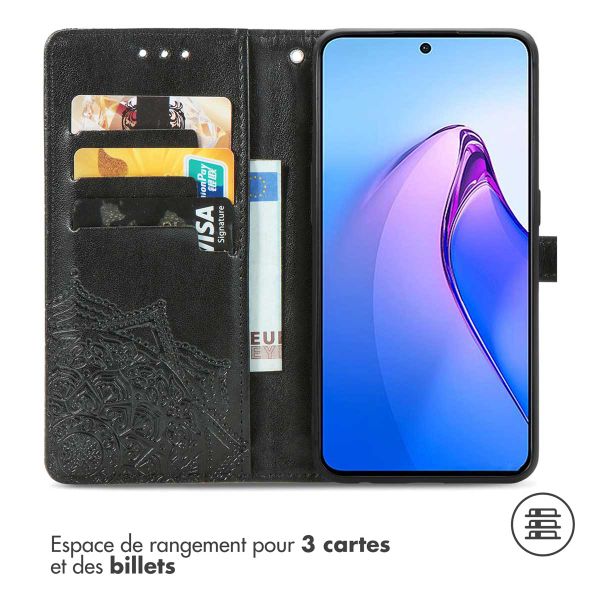 imoshion Etui de télephone Mandala Oppo Reno 8 Pro 5G - Noir