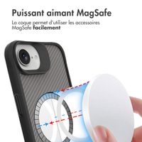 imoshion Rugged Hybrid Carbon Case avec MagSafe Apple iPhone 17e / 16e - Noir