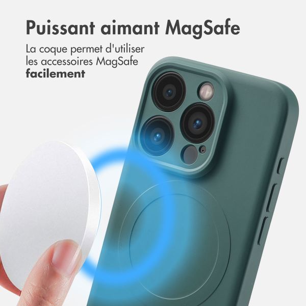 imoshion Coque Couleur avec MagSafe Apple iPhone 15 Pro - Vert foncé