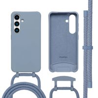 imoshion Coque arrière Color avec cordon amovible et MagSafe Samsung Galaxy S25 / S24 - Ash Blue