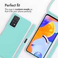 imoshion Coque en silicone avec cordon Xiaomi Redmi Note 11 Pro - Vert menthe