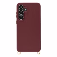 Selencia Coque arrière Rivièra avec MagSafe avec crochets amovibles Samsung Galaxy S25 FE - Bold Burgundy