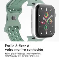imoshion Bracelet Sport⁺ en silicone Apple Watch | 38/40/41/42 mm - Taille M/L - Light Green & Green