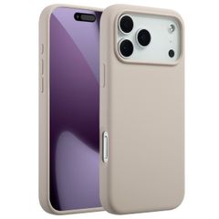 Accezz Coque Liquid Silicone avec MagSafe Apple iPhone 17 Pro Max - Stone