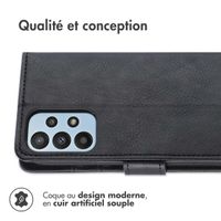 imoshion Étui de télephone portefeuille de luxe Samsung Galaxy A23 (5G) - Noir
