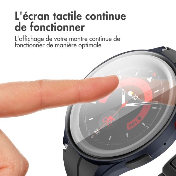 imoshion Coque rigide à couverture complète Samsung Galaxy Watch 5 - 44 mm - Bleu foncé