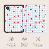 imoshion Étui de liseuse portefeuille design Pliable Kobo Clara Colour / BW - Cherry Check