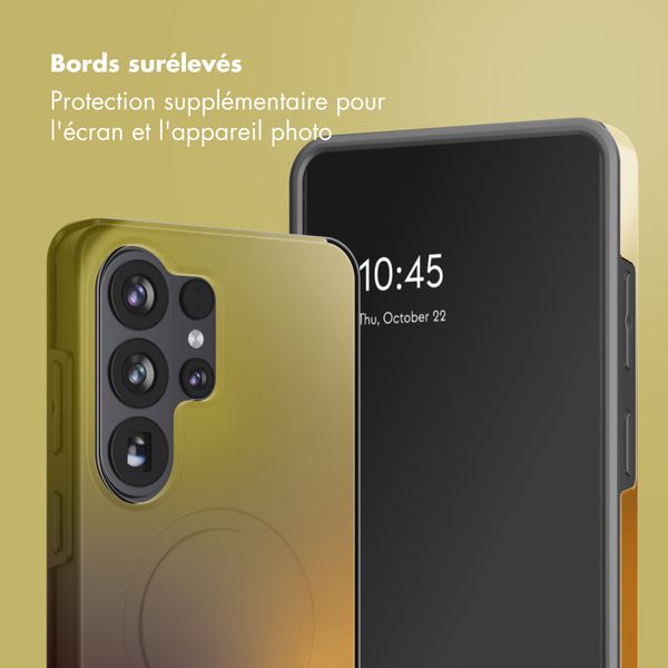 Selencia Coque arrière Vivid avec MagSafe Samsung Galaxy S26 Ultra - Gradient Olive Dust