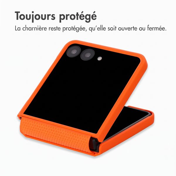 Accezz Coque arrière Grid Samsung Galaxy Z Flip 8 - Orange