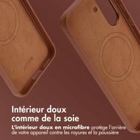 Accezz Coque arrière en cuir avec MagSafe Samsung Galaxy A36 / A56 - Sienna Brown