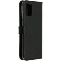 Selencia Étui portefeuille en cuir véritable Samsung Galaxy A71 - Noir