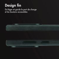 Accezz Coque MagSafe en cuir vintage Samsung Galaxy S25 Edge - Smokey Green