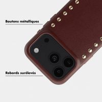 Selencia Coque arrière Studs avec MagSafe Apple iPhone 18 Pro / 17 Pro - Cacao Crush