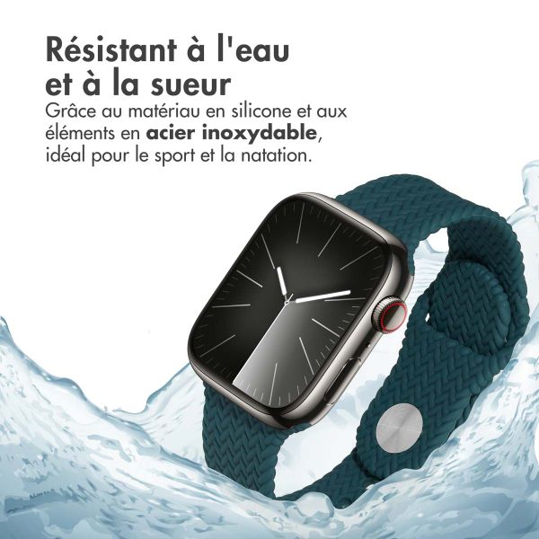 imoshion Bracelet tressé en silicone Apple Watch | 38/40/41/42 mm - Vert foncé