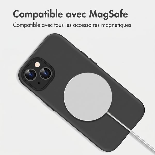 imoshion Coque arrière Color avec Thin MagSafe Ring Apple iPhone 15 - Noir