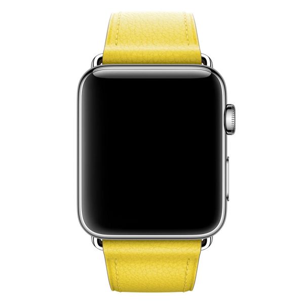 Apple Bracelet Leather Band Classic Buckle Apple Watch | 38/40/41/42 mm - Spring Yellow