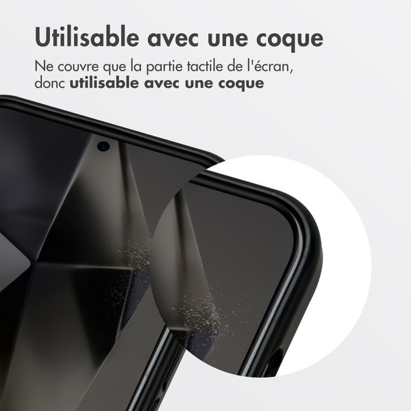 Accezz Protection d'écran en verre trempé avec filtre de confidentialité + Applicateur Samsung Galaxy S24 Ultra