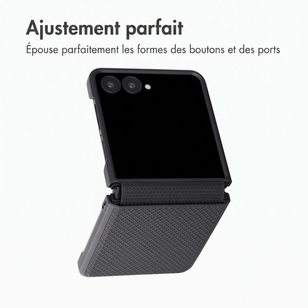 Accezz Coque arrière Grid Samsung Galaxy Z Flip 8 - Noir