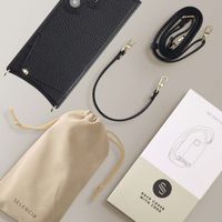 Selencia Coque de télephone Nova avec cordon et porte-cartes Samsung Galaxy S24 Ultra - Noir