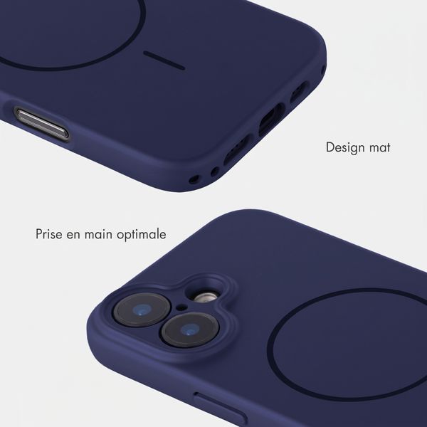 Accezz Coque Grip avec MagSafe Apple iPhone 16 - Bleu foncé