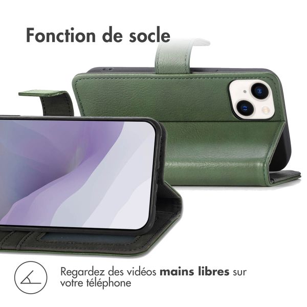 imoshion Étui de télephone portefeuille de luxe Apple iPhone 14 / 13 - Vert