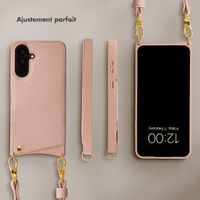 Selencia Coque de télephone Nova avec cordon et porte-cartes Samsung Galaxy A56 - Dusty Rose