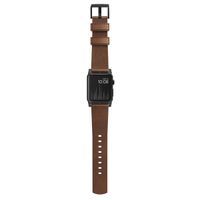 Nomad Bracelet moderne en cuir Apple Watch | 44/45/46/49 mm - Brown / Black