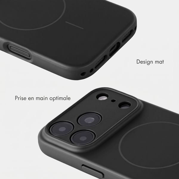 Accezz Coque Grip avec MagSafe Apple iPhone 18 Pro / 17 Pro - Noir