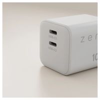 Zens Chargeur compact 2x USB-C 100W - Adaptateur secteur - Blanc