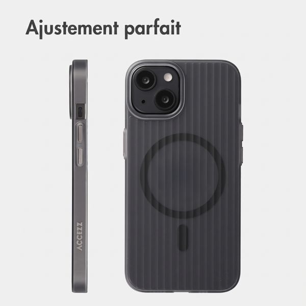 Accezz Coque arrière Lite avec MagSafe | Fluted | Apple iPhone 13 - Gris