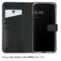Selencia Étui portefeuille en cuir véritable Google Pixel 8 - Noir