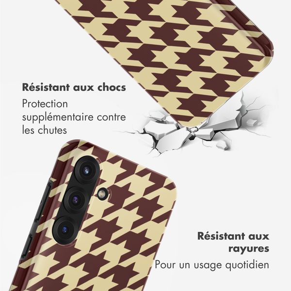 Selencia Coque arrière Vivid avec MagSafe Samsung Galaxy S25 - Pied-de-Poule