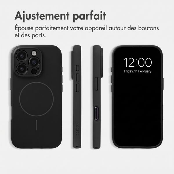 Accezz Coque Grip avec MagSafe Apple iPhone 16 Pro - Noir