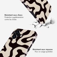 Selencia Coque arrière Vivid avec MagSafe Apple iPhone 16 - Art Wave Black