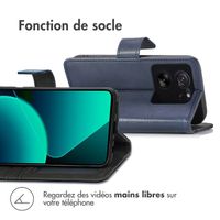 imoshion Étui de télephone portefeuille de luxe Xiaomi 13T / 13T Pro - Bleu foncé