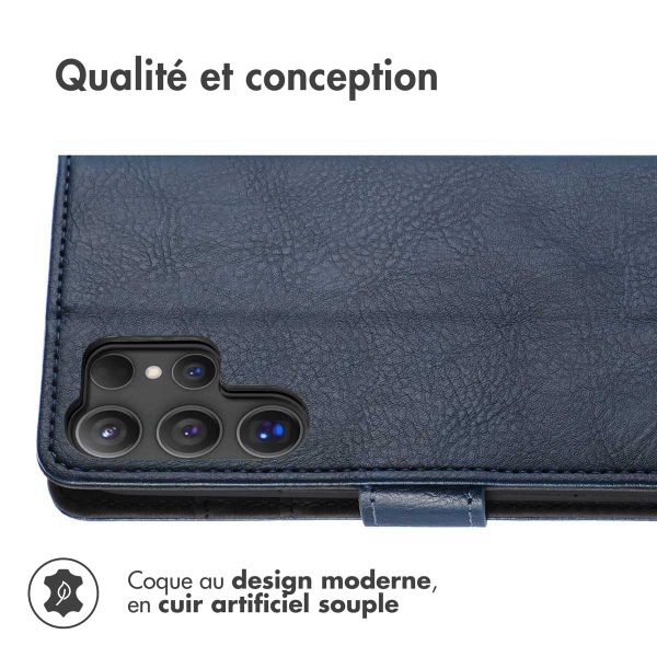 imoshion Étui de télephone portefeuille de luxe Samsung Galaxy S25 Ultra - Bleu foncé