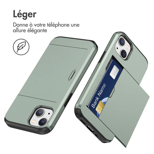 imoshion Coque arrière avec porte-cartes Apple iPhone 14 - Vert foncé