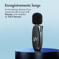 imoshion MultiMic Pack Duo Microphone avec Boîtier de Charge - Microphone à Cravate - Sans fil - 3,5 mm AUX / USB-C / Lightning