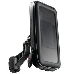 Lampa Support de téléphone Smart Case pour scooter - Résistant aux éclaboussures - Rotation à 360° - Fixation sur rétroviseur et pare-brise - Noir