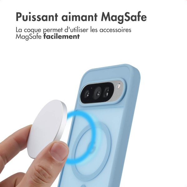 imoshion Coque Color Guard avec MagSafe Google Pixel 9 / 9 Pro / 10 / 10 Pro - Bleu clair