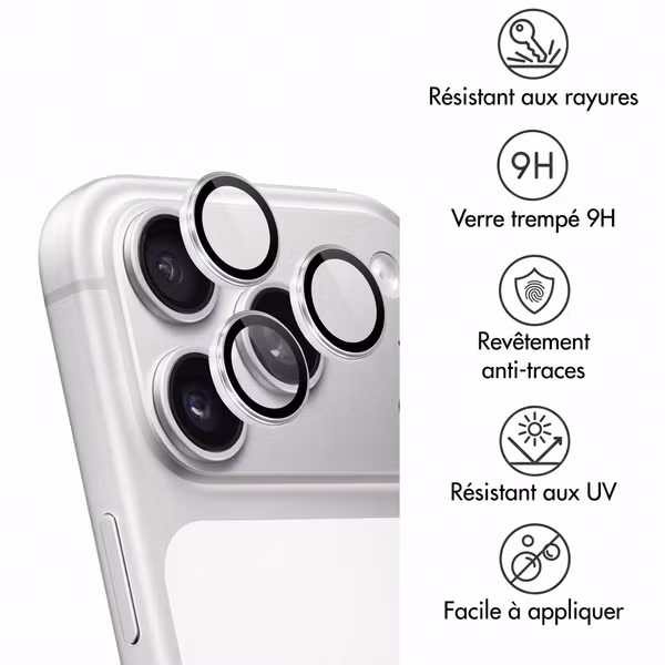 imoshion Lot de 2 protections d'objectif de caméra pour Apple iPhone 18 Pro / 18 Pro Max - Argent