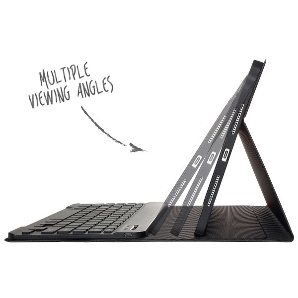 Accezz Étui de tablette portefeuille Bluetooth Clavier Apple iPad Pro 11 (2025) M5 / (2024) M4 - AZERTY / FR - Noir