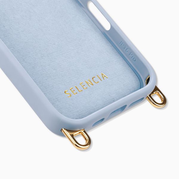 Selencia Coque arrière Rivièra avec MagSafe avec crochets amovibles Apple iPhone 16 Pro Max - Powder Blue