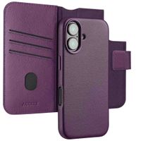 Accezz Étui de télephone portefeuille en cuir 2-en-1 avec MagSafe Apple iPhone 17 - Heath Purple