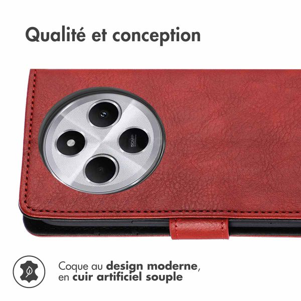 imoshion Étui de télephone portefeuille de luxe Xiaomi Redmi 14C - Rouge